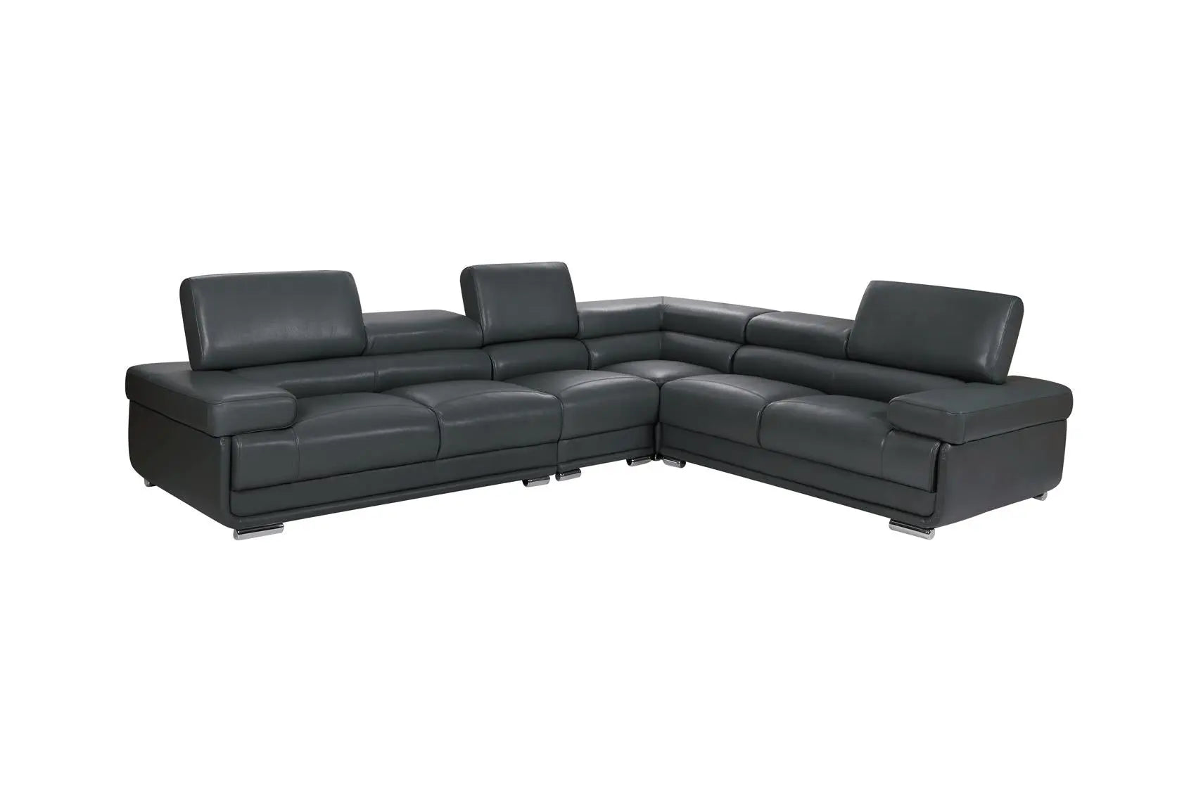 2119 Modern “Italian Top Grain Leather” Sectional with Adjustable Headrest by ESF Furniture ESF Furniture