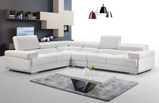 2119 Modern “Italian Top Grain Leather” Sectional with Adjustable Headrest by ESF Furniture ESF Furniture