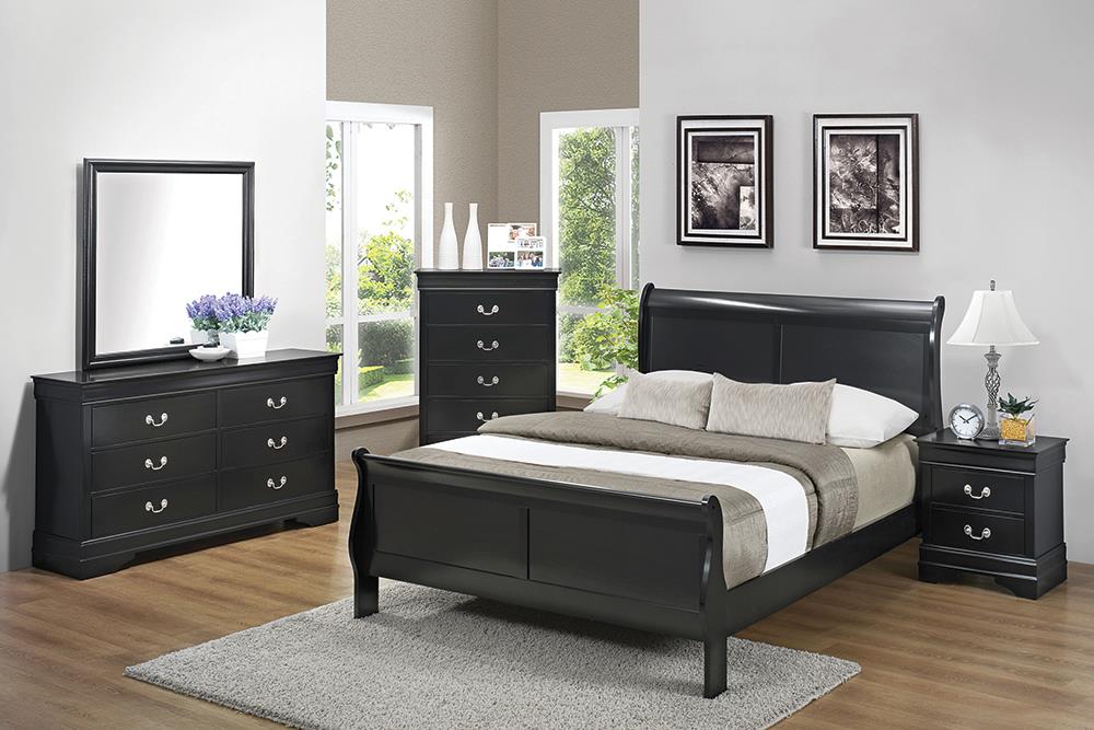 Louis Philippe Traditional Black Full Bed Coaster Z2 Premium