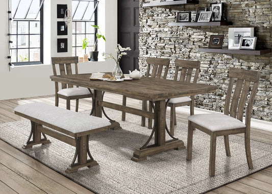 Quincy Grayish Brown Dining Set Crown Mark