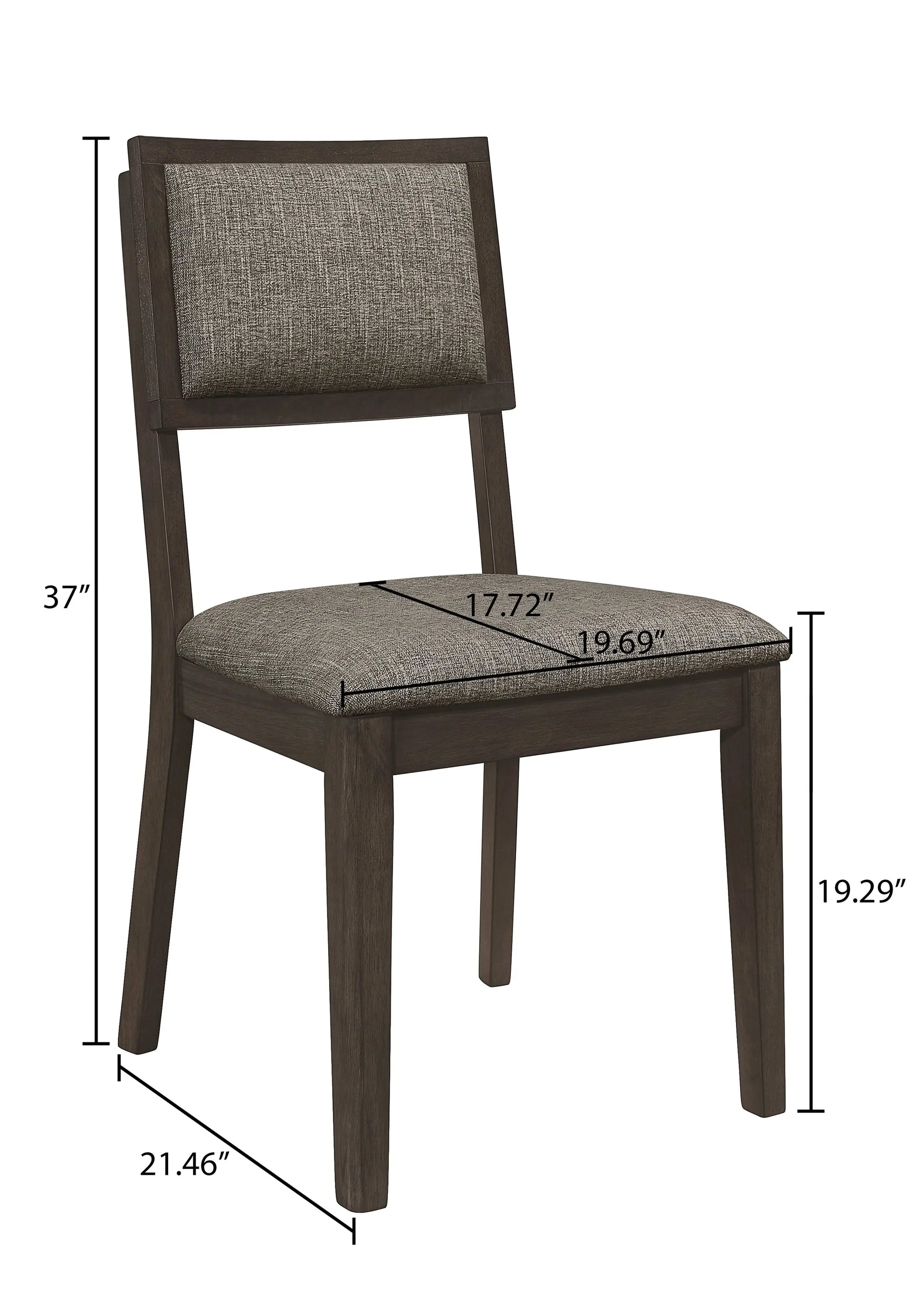 Ember Brown Dining Chair, Set of 2 Crown Mark