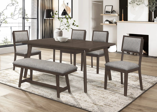 Ember Brown Extendable Dining Set Crown Mark