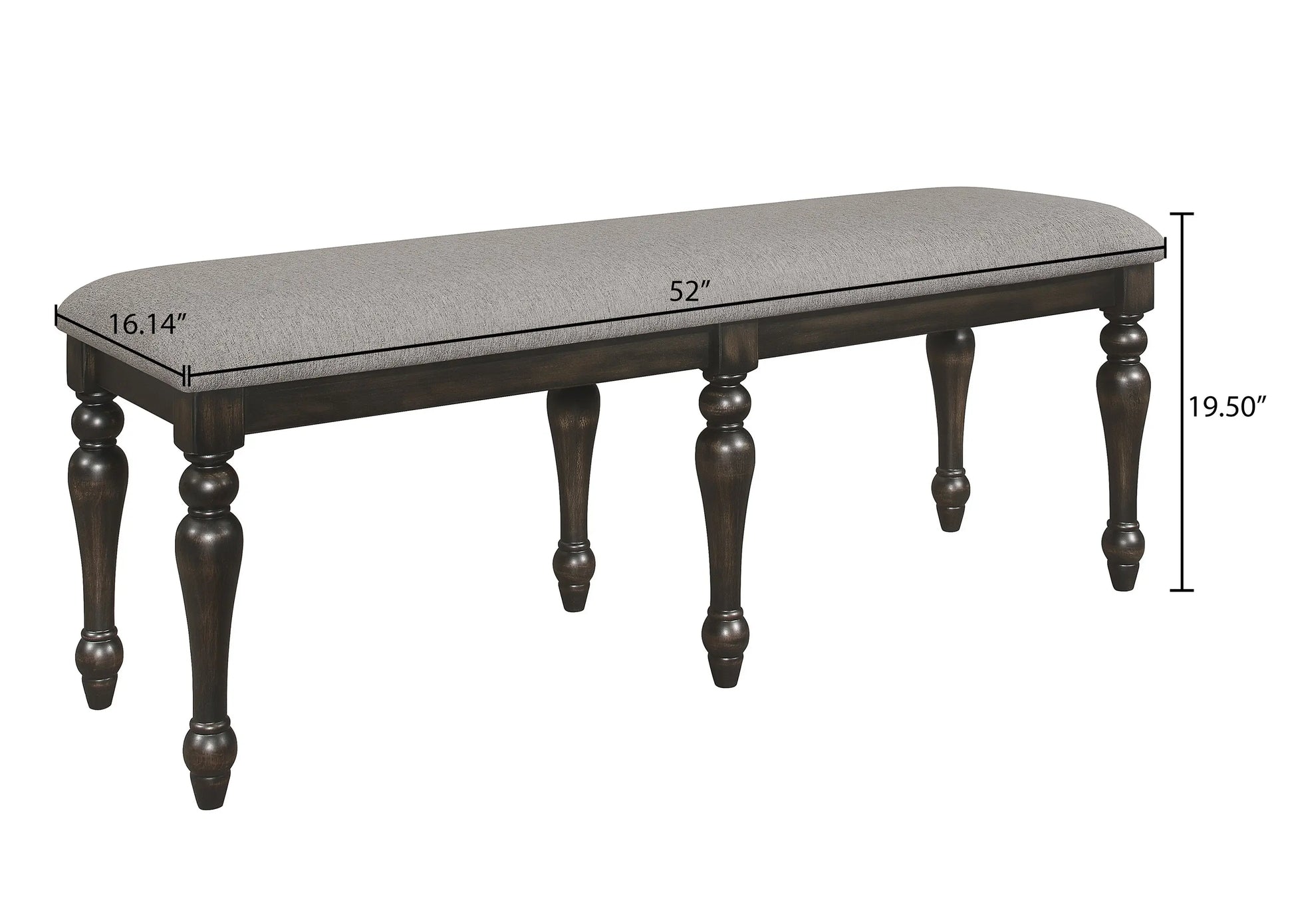 Hilara Espresso/Brown Dining Bench Crown Mark