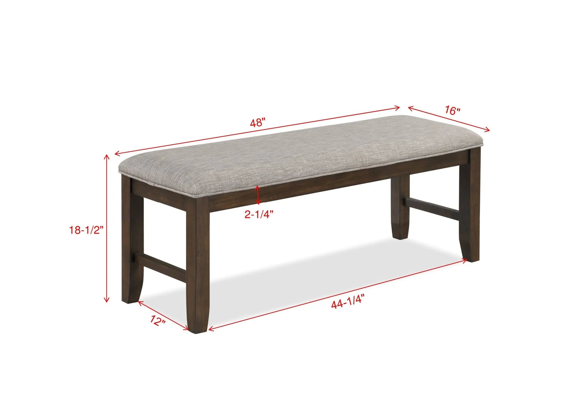 Tarin Brown Dining Bench Crown Mark