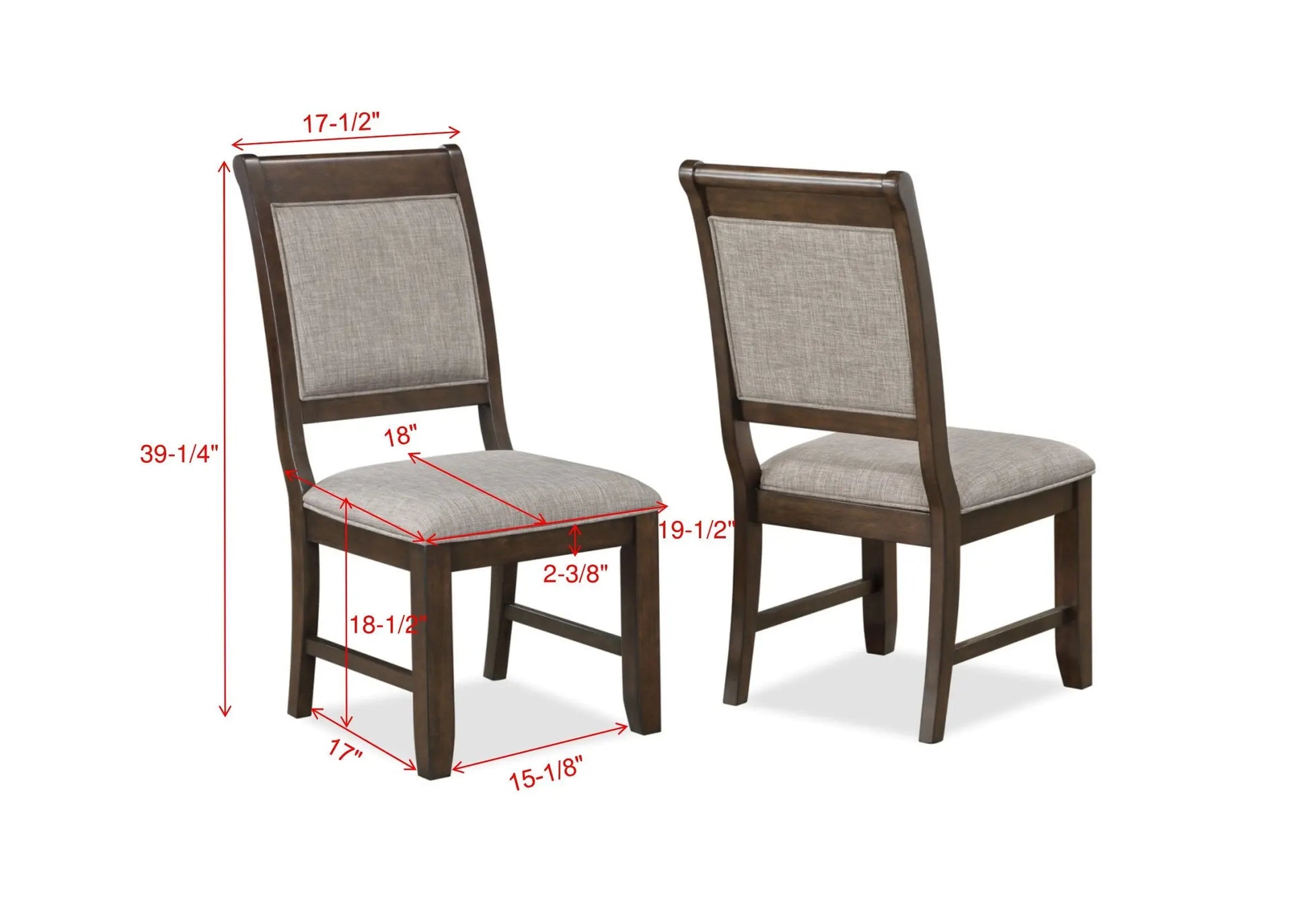 Tarin Brown Dining Chair, Set of 2 Crown Mark