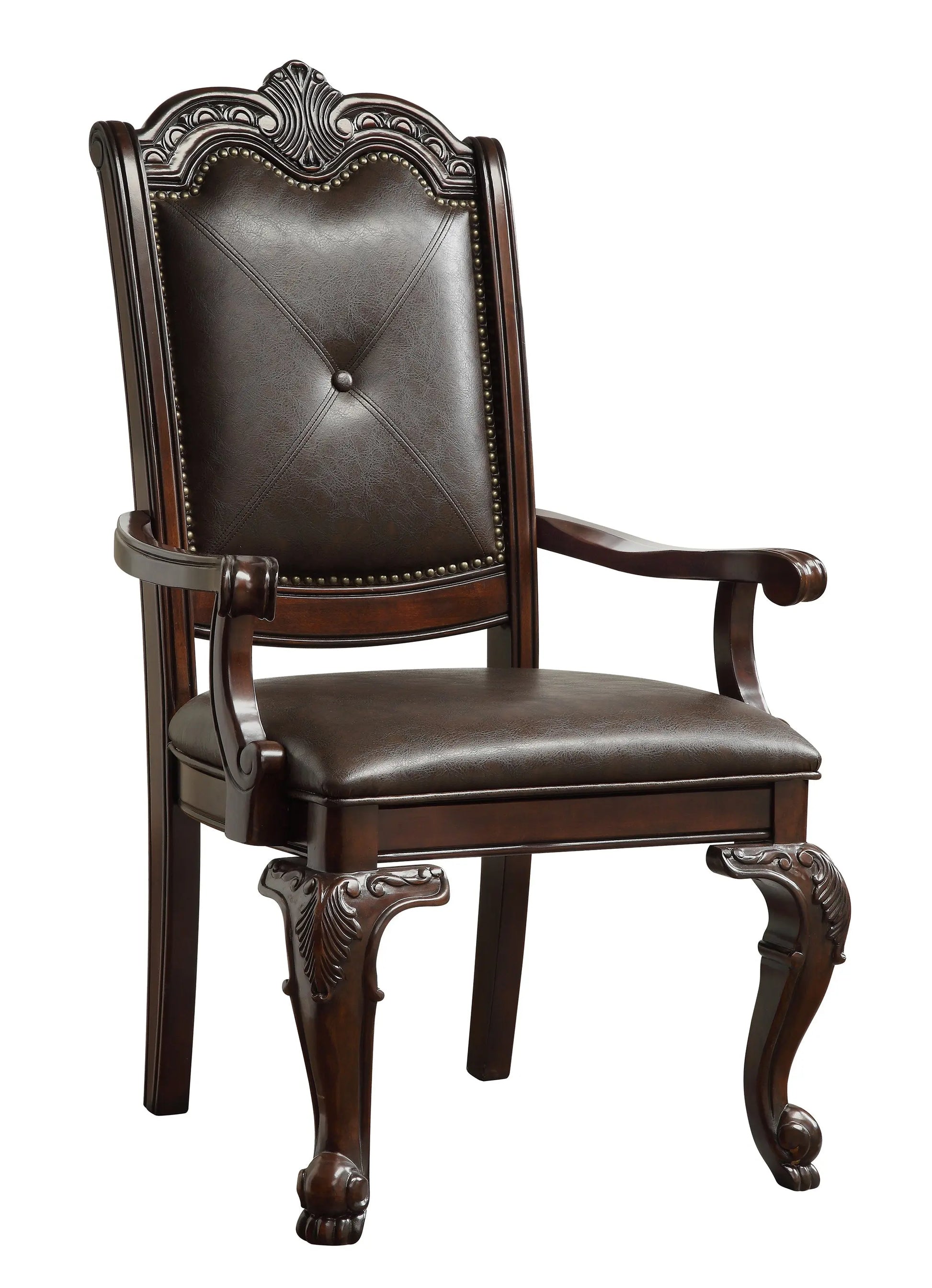 Kiera Brown Dining Arm Chair, Set of 2 Crown Mark