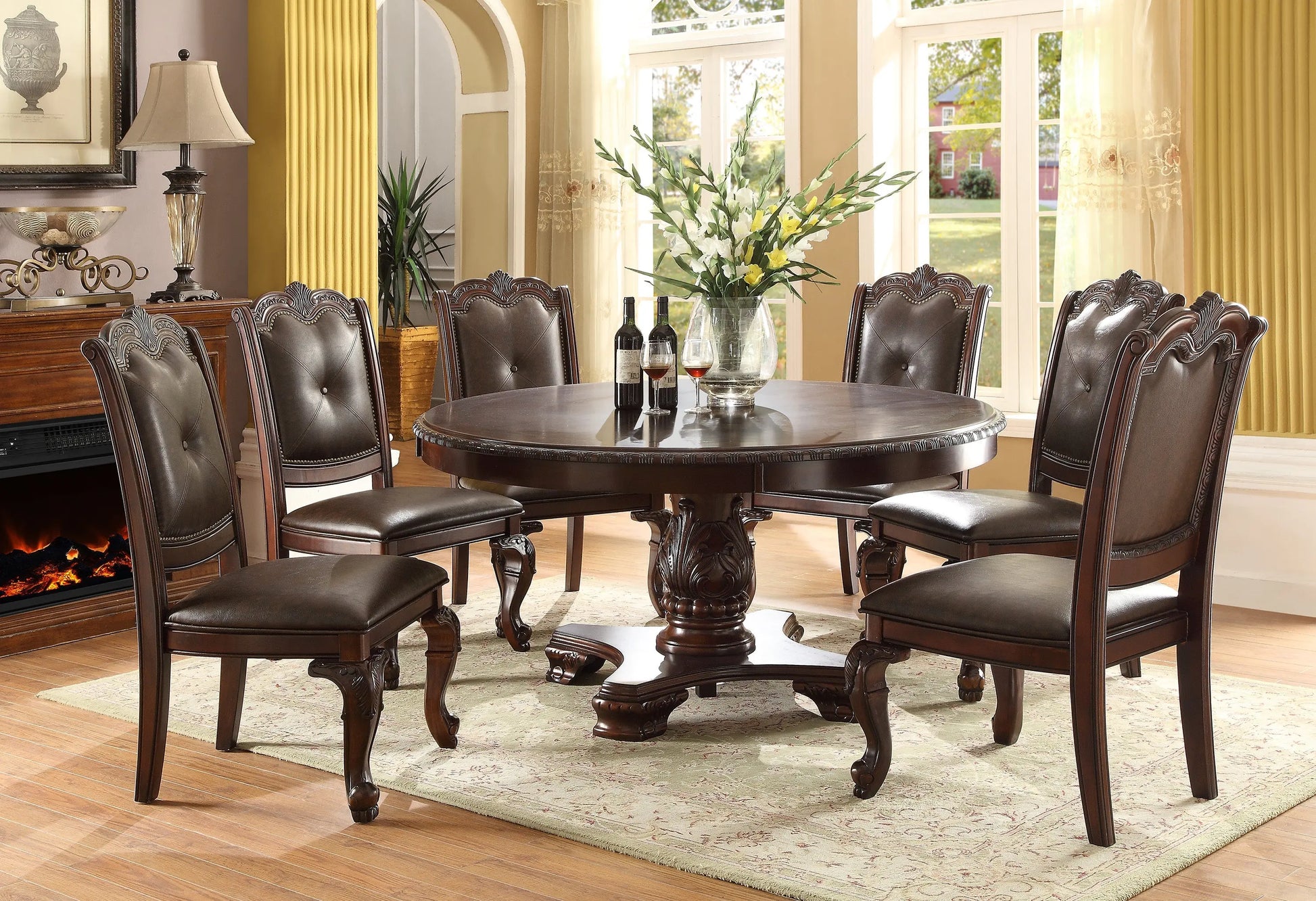 Kiera Brown Dining Chair, Set of 2 Crown Mark