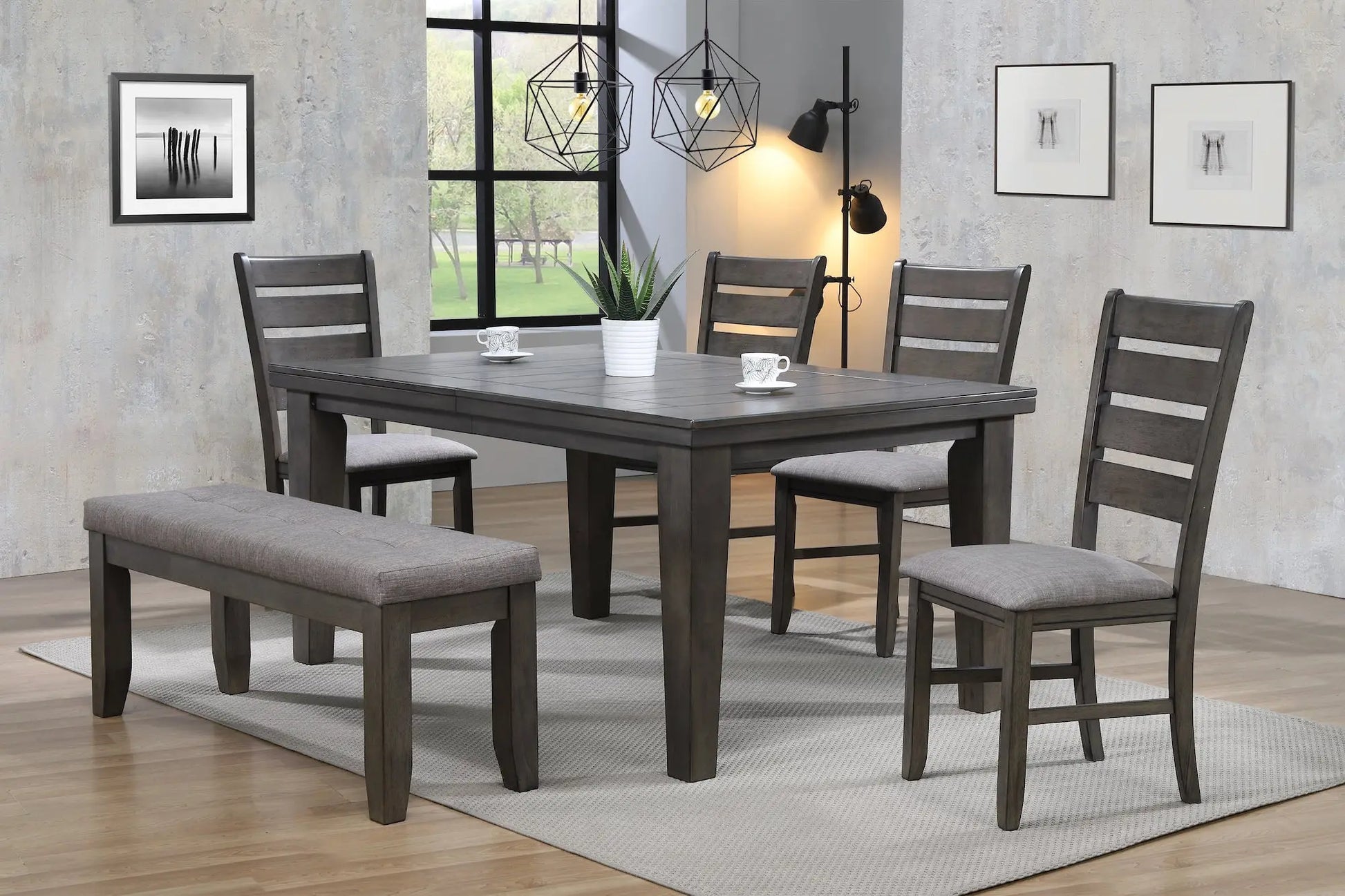 Bardstown Gray Extendable Dining Table Crown Mark