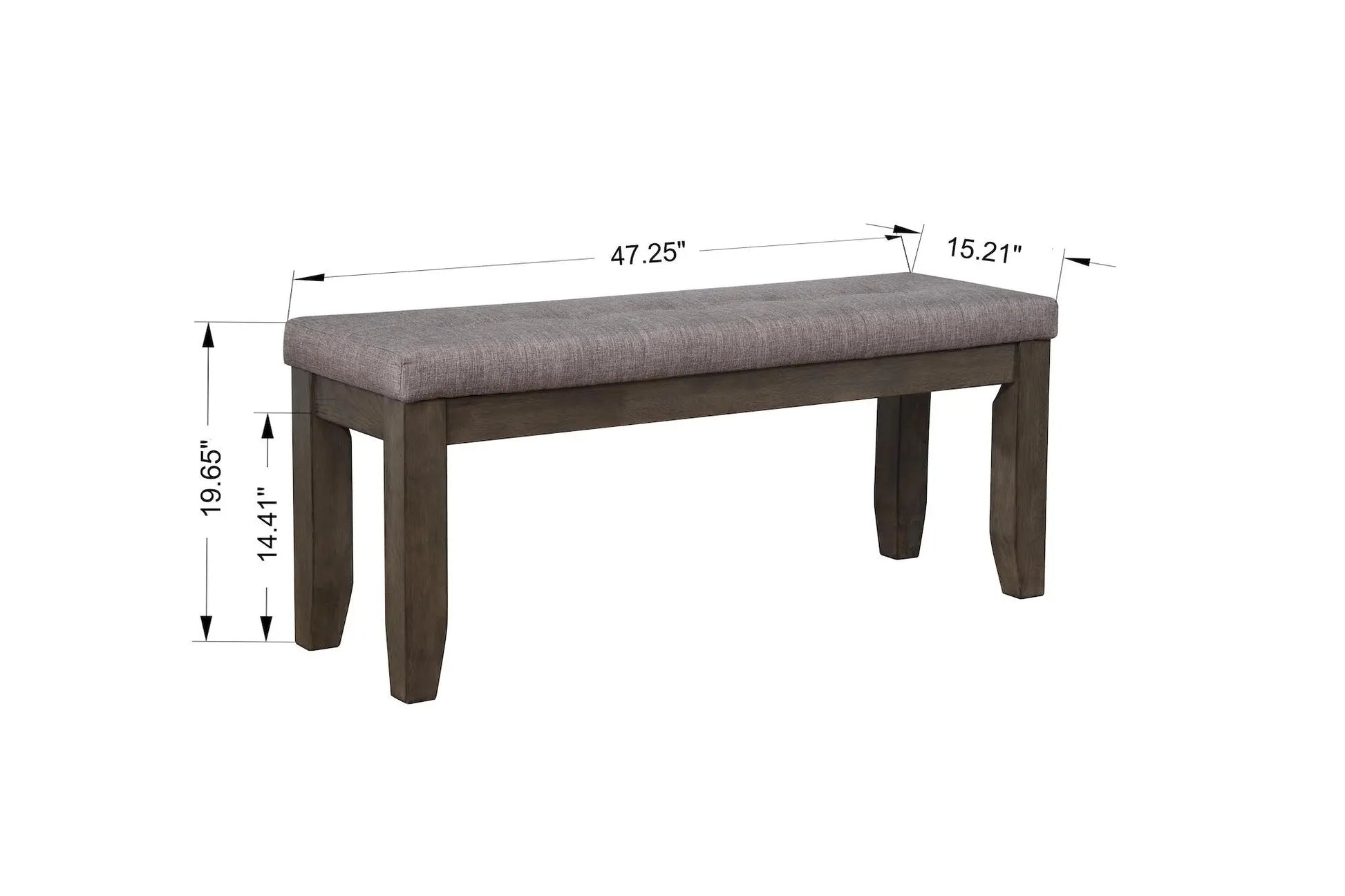 Bardstown Gray Dining Bench Crown Mark