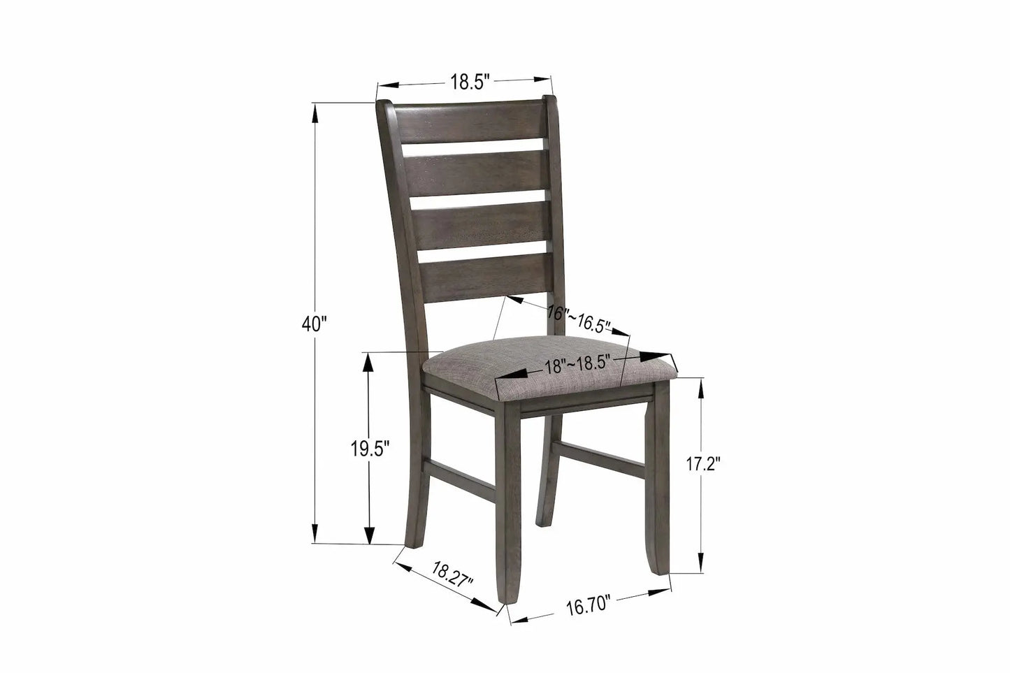 Bardstown Gray Dining Chair, Set of 2 Crown Mark