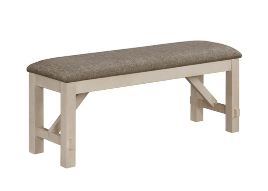 Maribelle Chalk/Gray Dining Bench Crown Mark