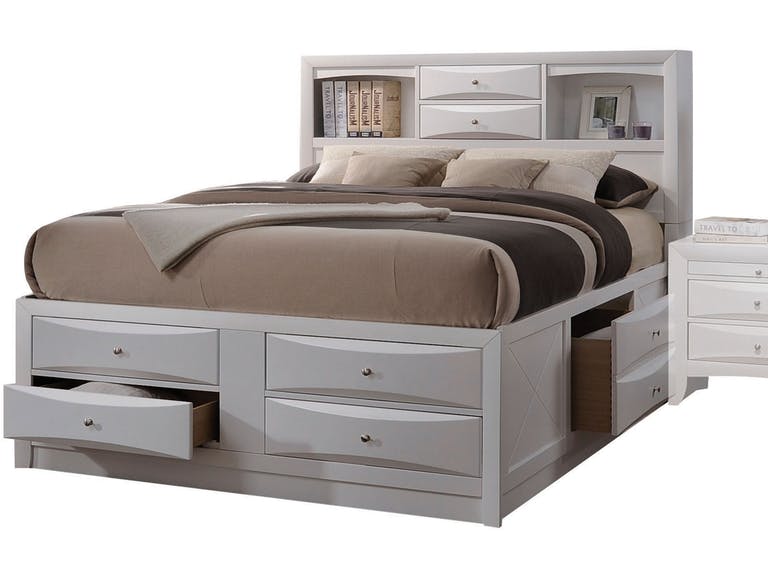 Acme Ireland Full Storage Bed in White 21710F ACME East