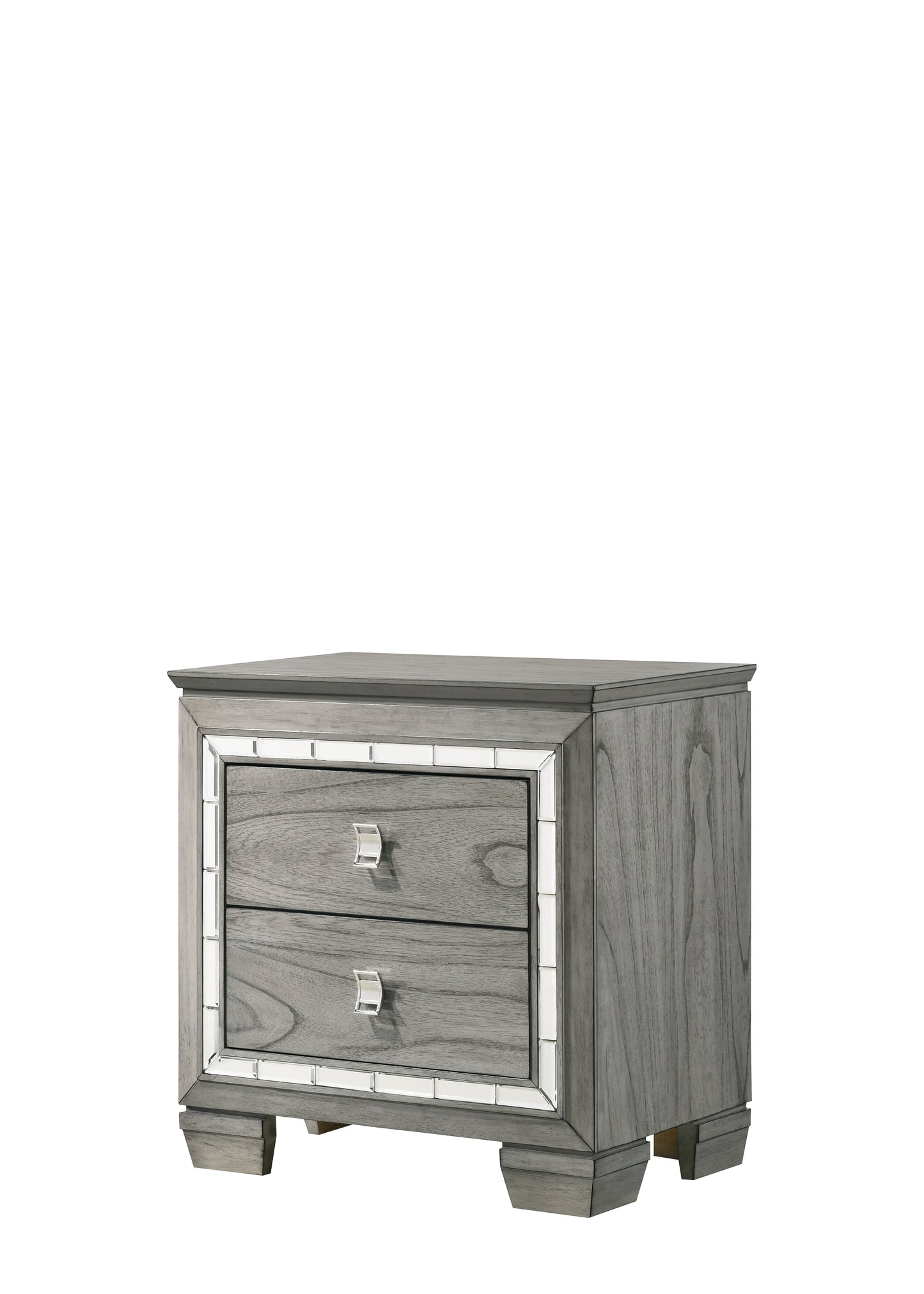 Antares Light Gray Oak Nightstand ACME East