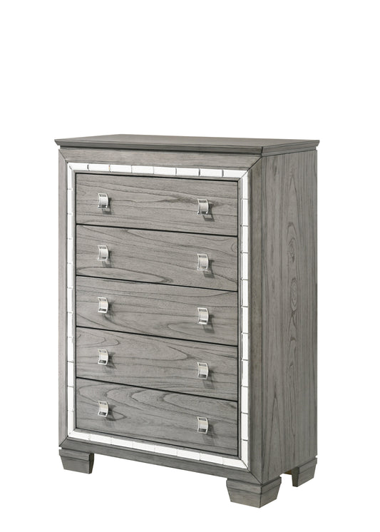 Antares Light Gray Oak Chest ACME East