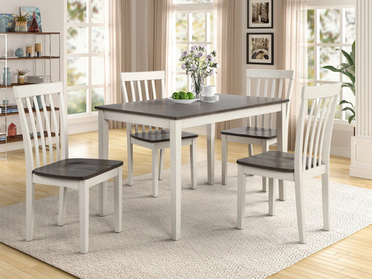 Brody White/Gray 5-Piece Dining Set Crown Mark