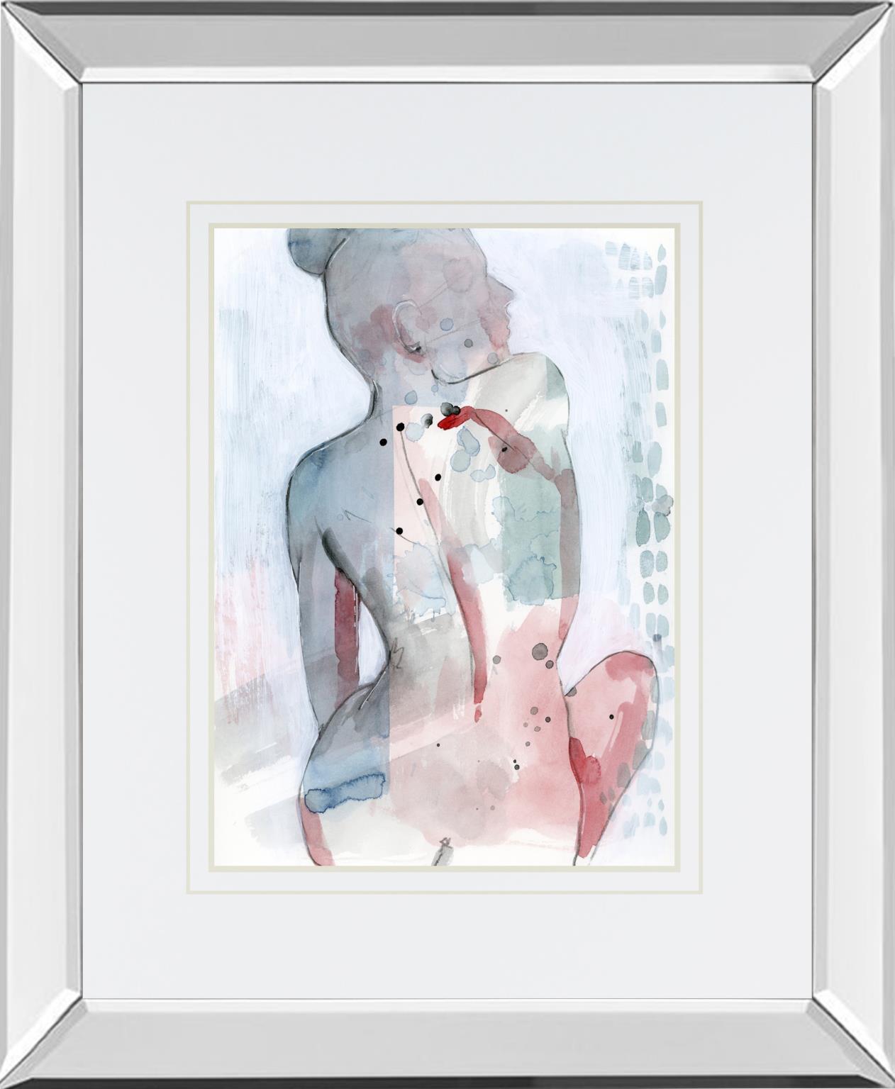 Modern Madonna II By Grace Popp, Mirrored Frame - Light Blue Classy Art