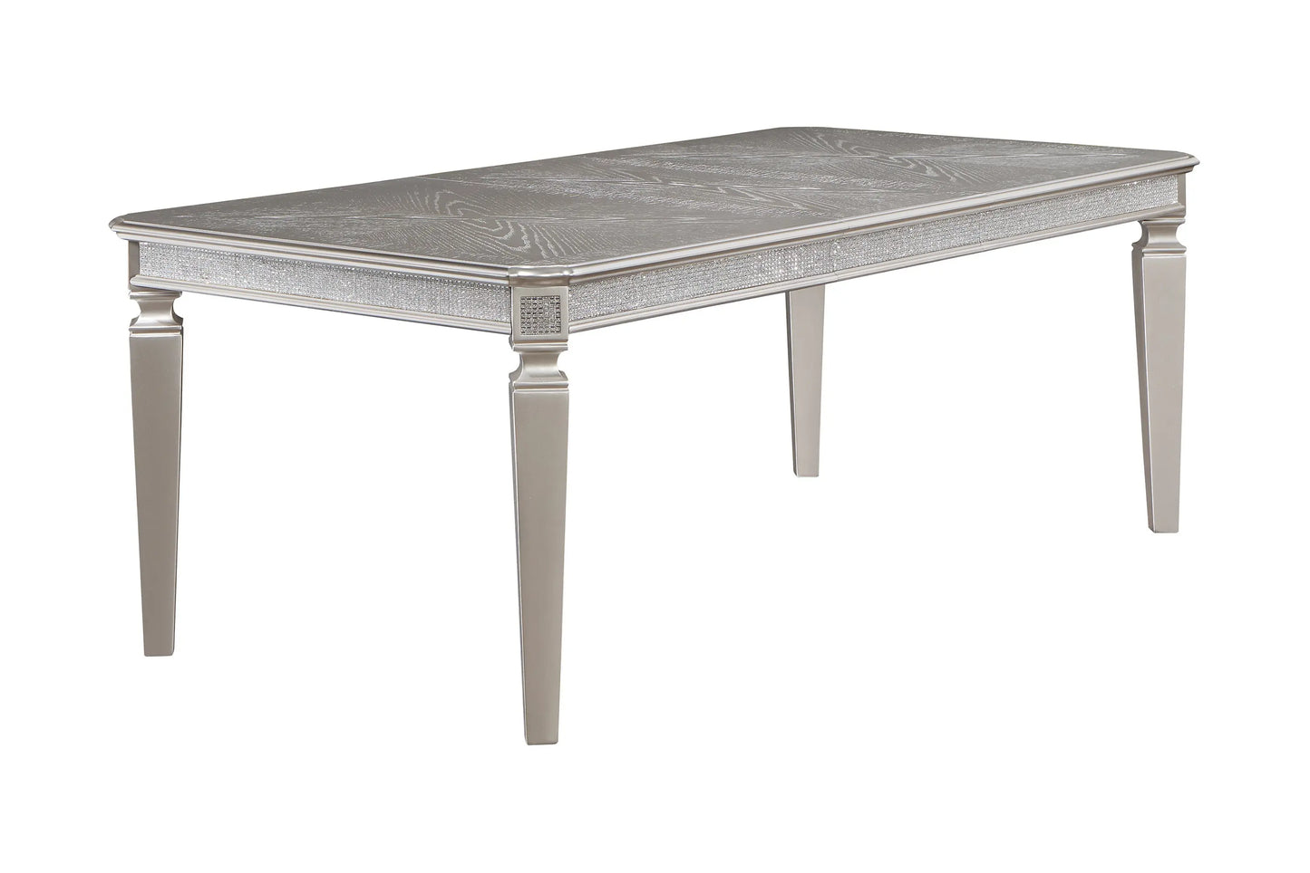 Klina Silver Champagne Extendable Dining Table Crown Mark