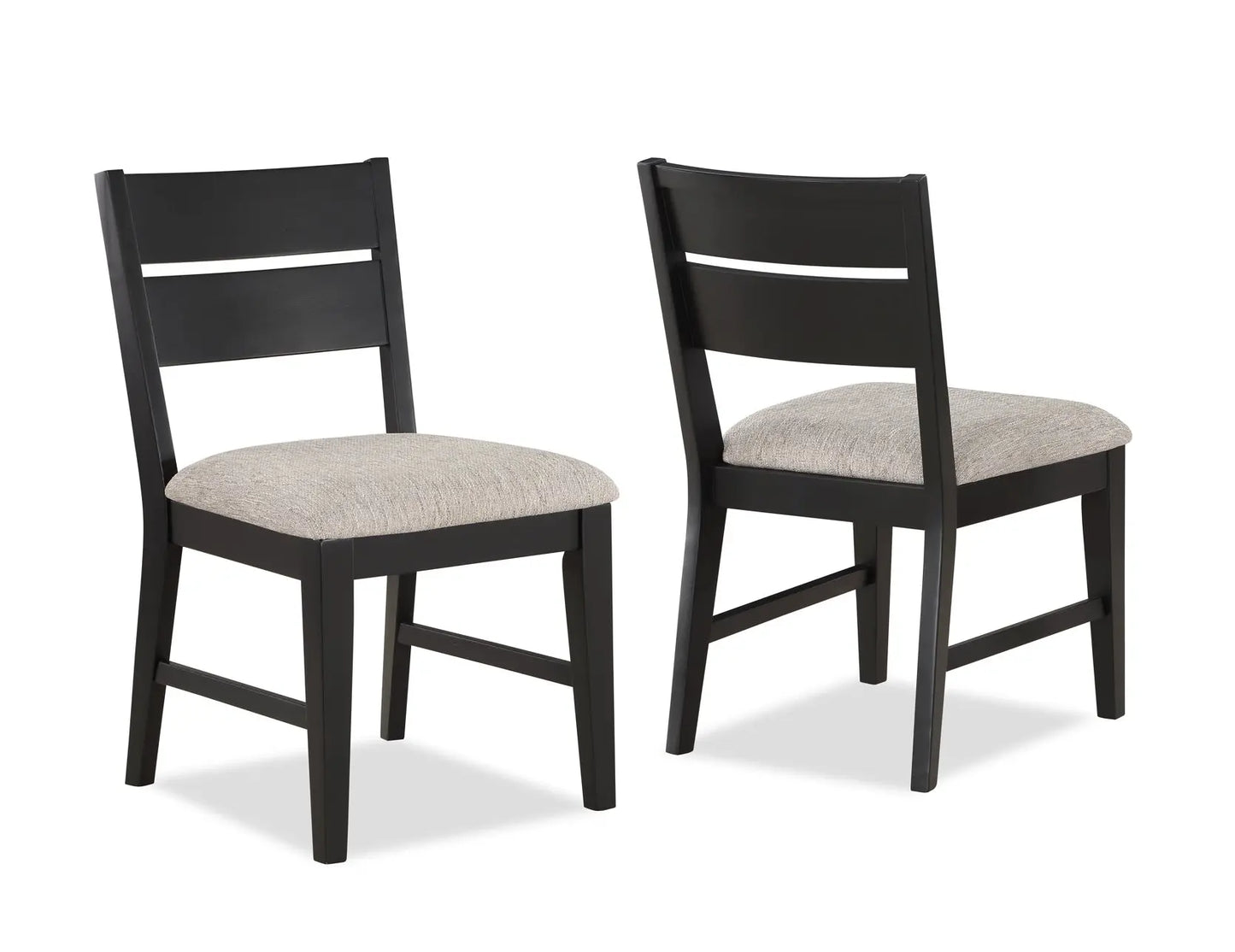 Mathis Black/Gray Round Dining Set Crown Mark