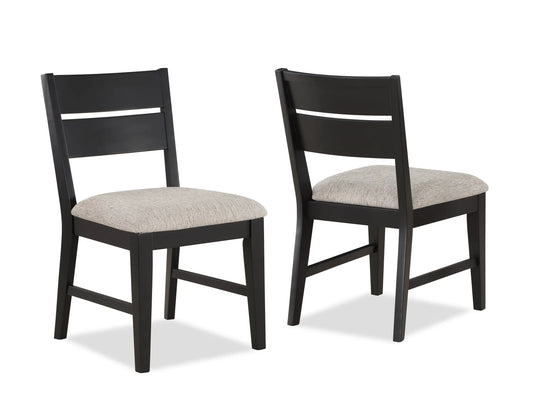 Mathis Black/Gray Dining Chair, Set of 2 Crown Mark