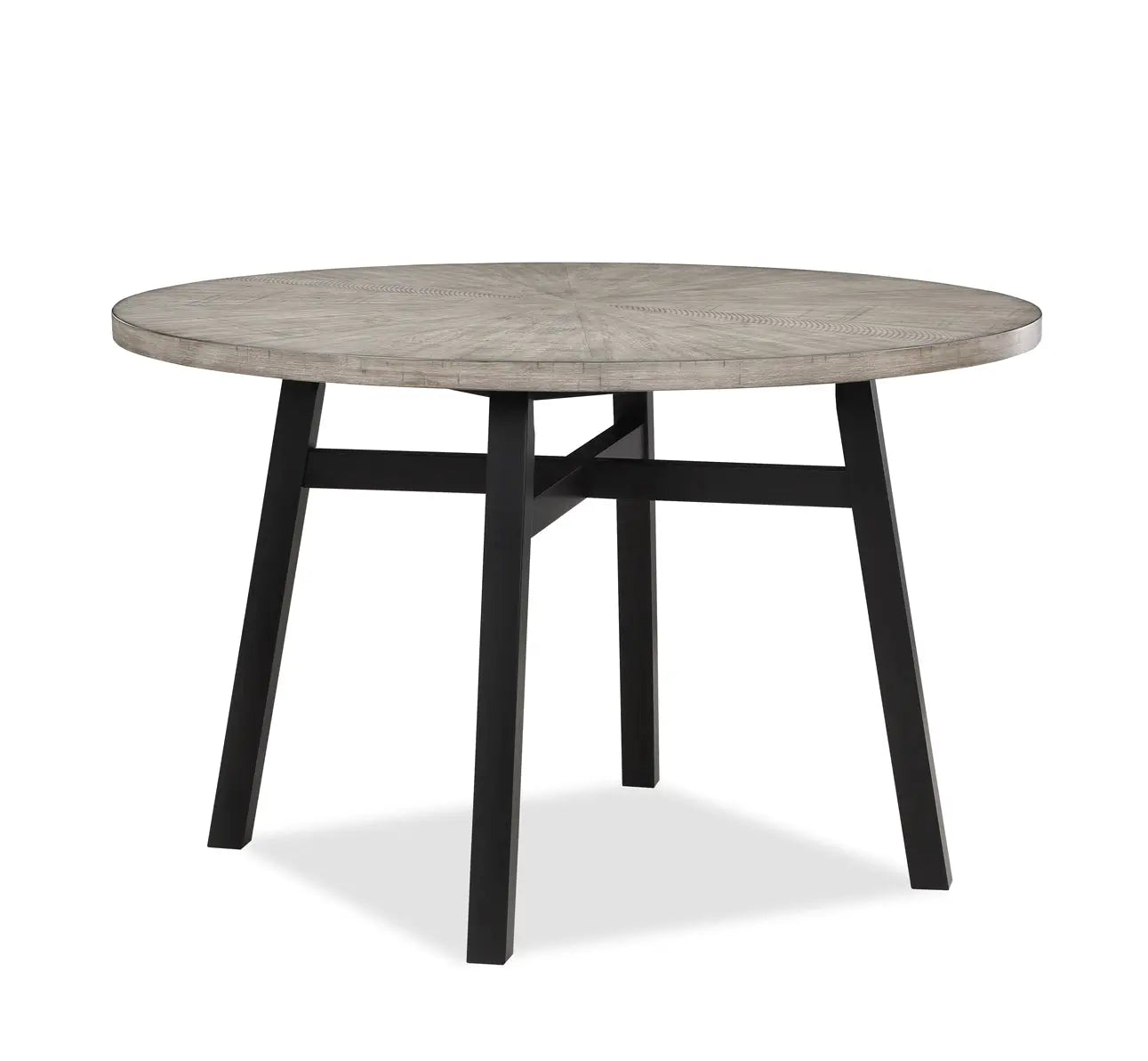 Mathis Black/Gray Round Dining Set Crown Mark