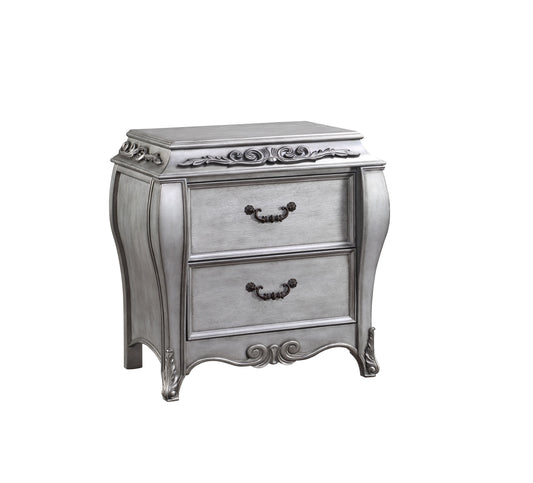 Leonora Vintage Platinum Nightstand ACME East