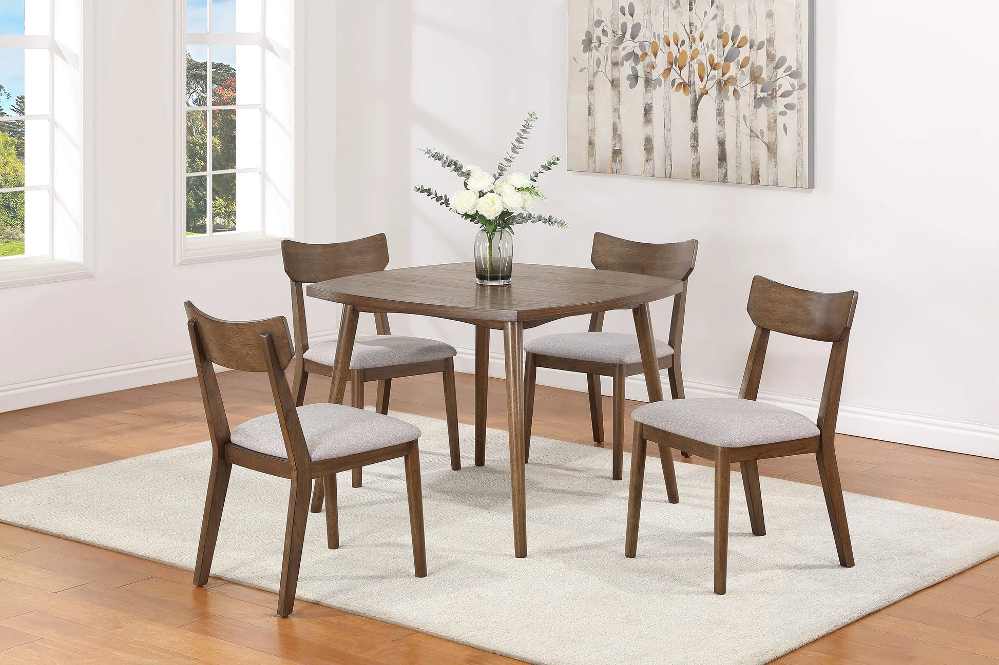 Weldon Brown Square Dining Set Crown Mark