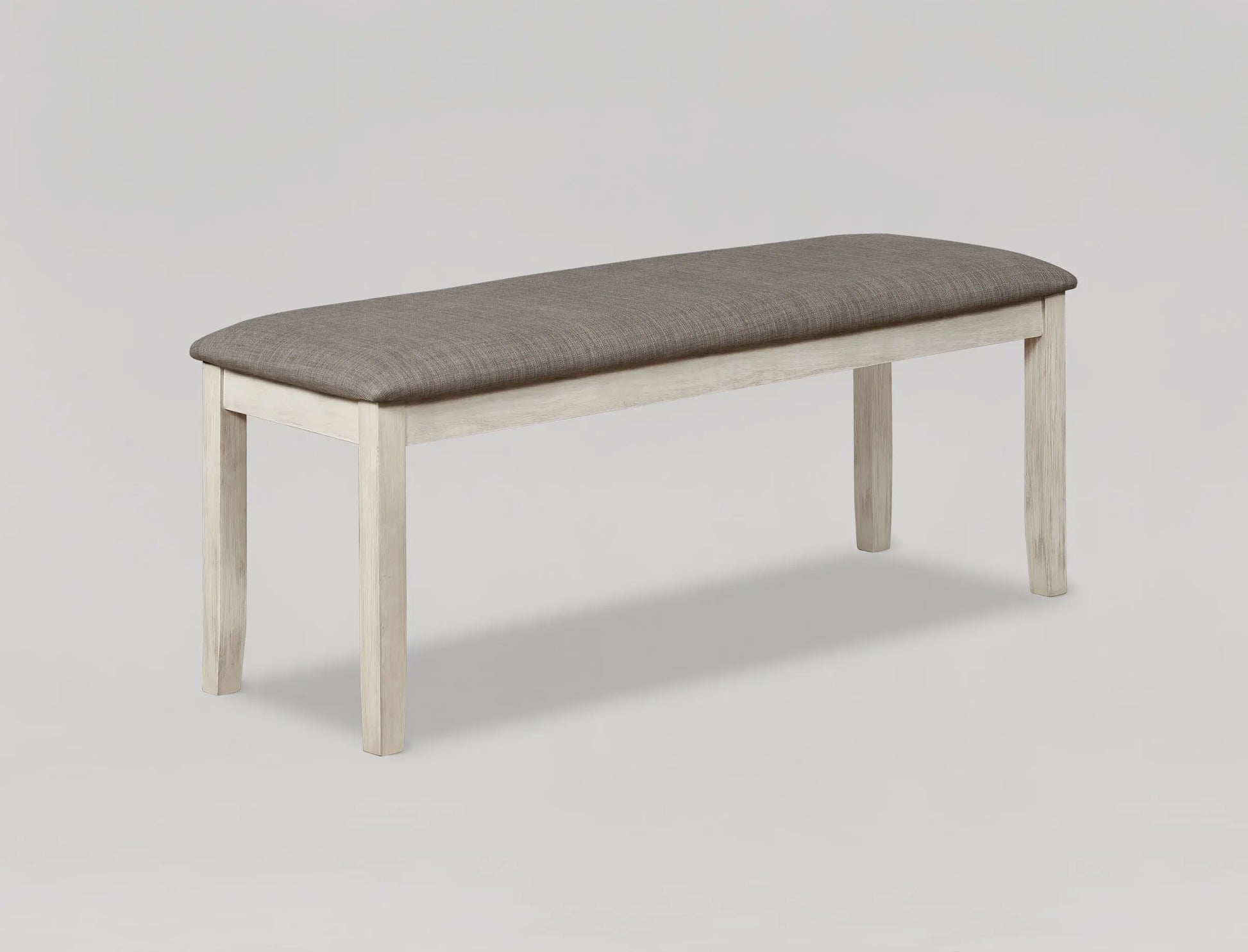 Nina White/Brown Dining Bench Crown Mark