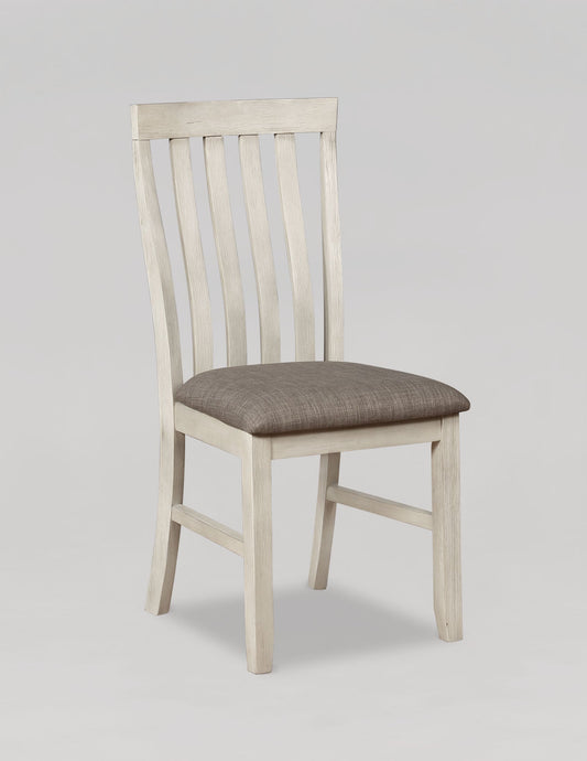 Nina White/Brown Dining Chair, Set of 2