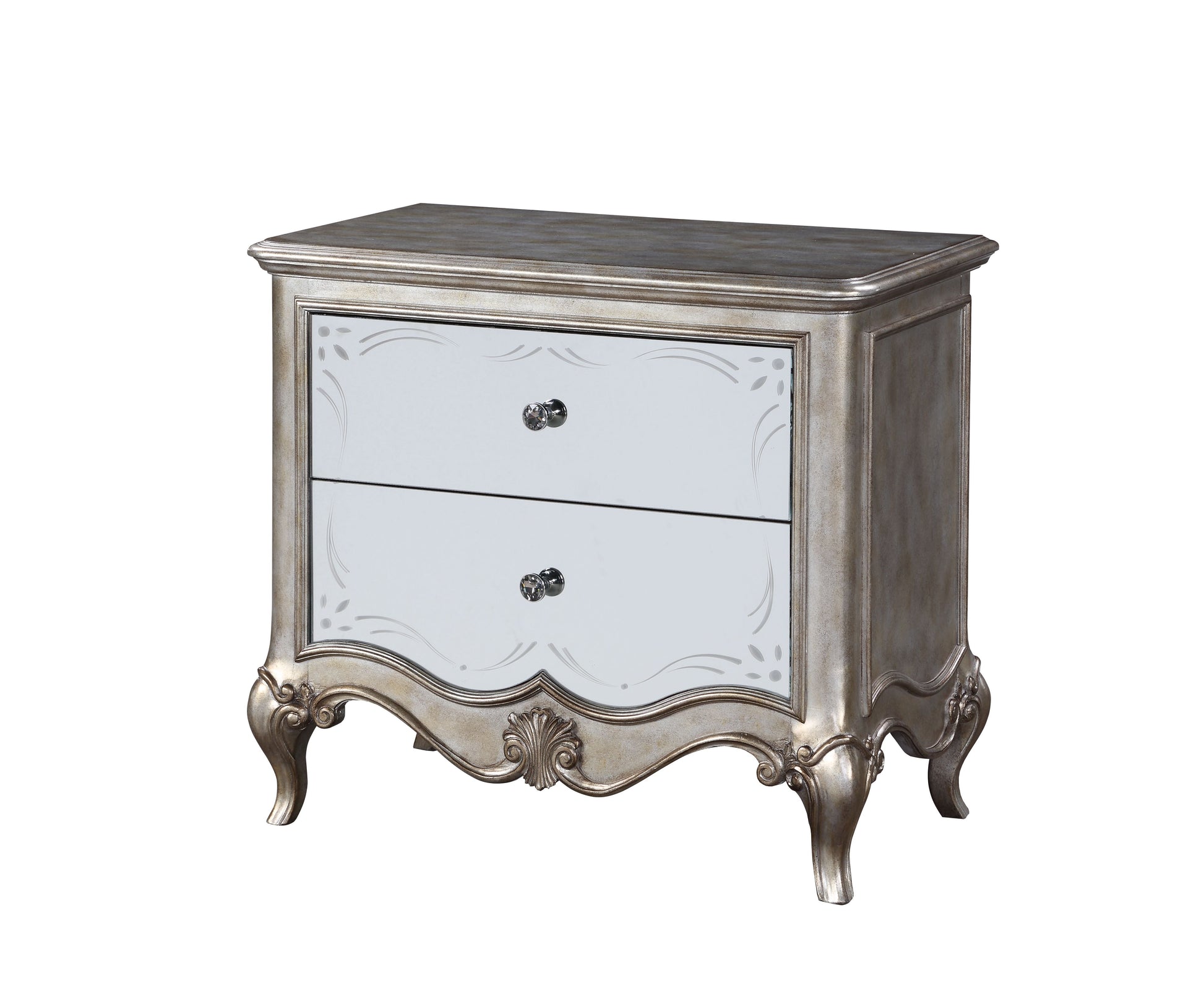 Esteban Antique Champagne Nightstand (2 Drw) ACME East