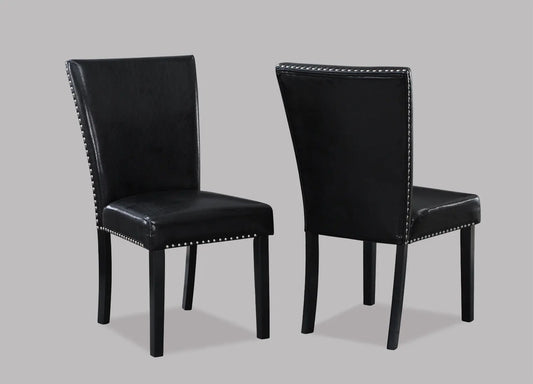 Tanner White/Black Dining Chair, Set of 2 Crown Mark