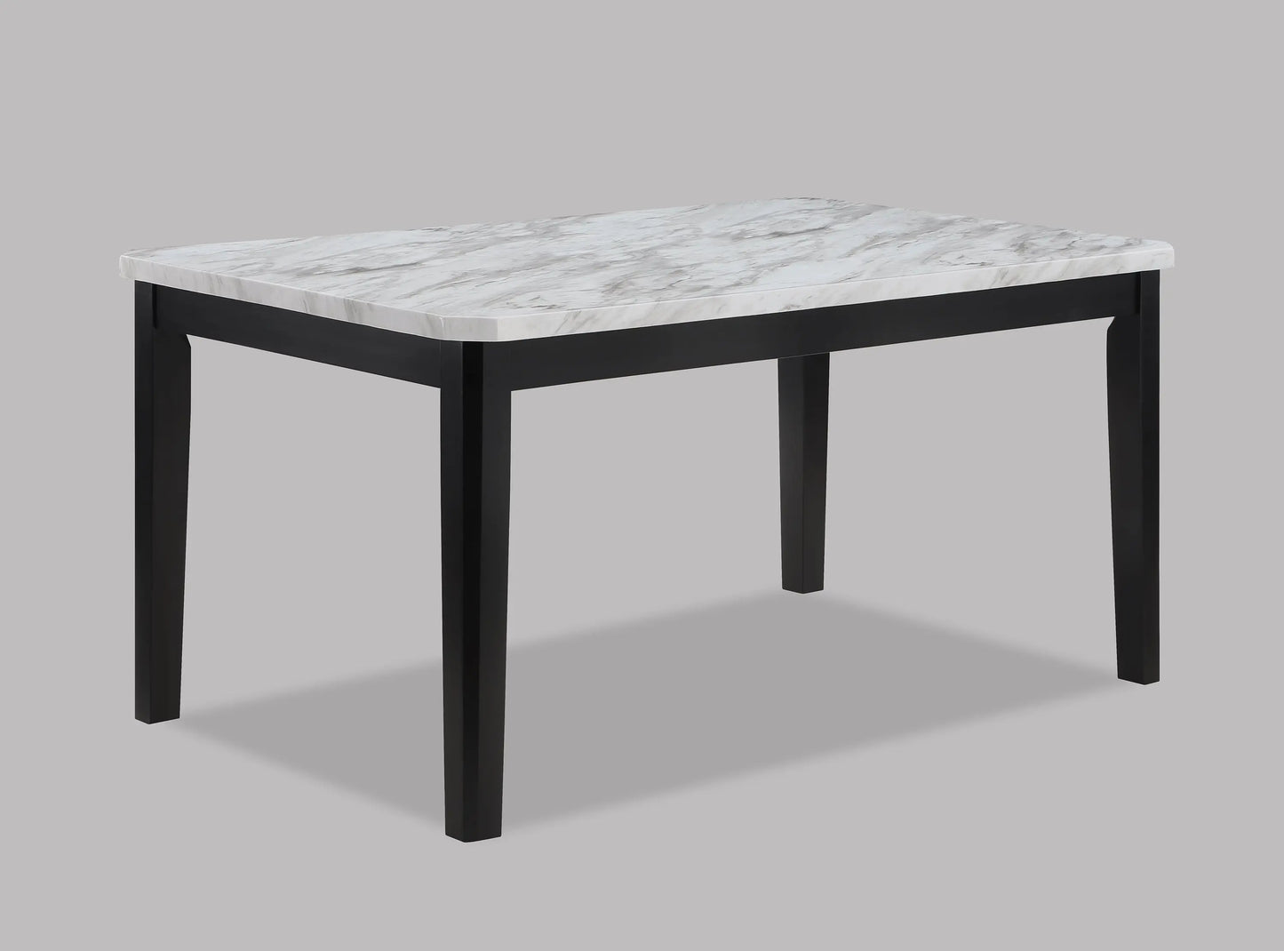 Pascal Black/Gray Marble-Top Dining Set Crown Mark