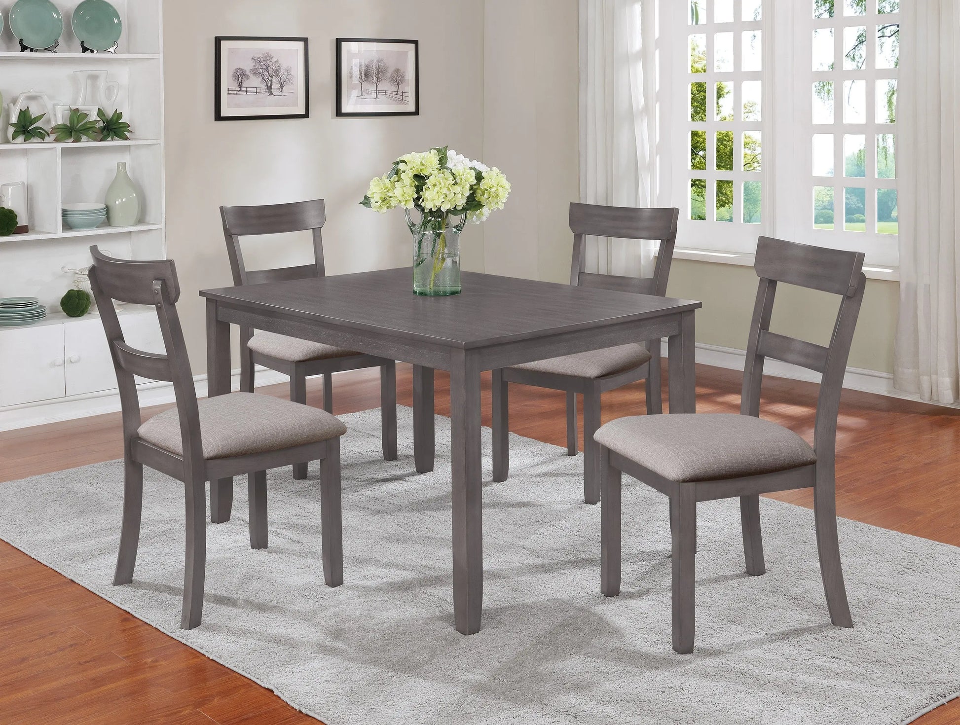 Henderson Gray 5-Piece Dining Set Crown Mark