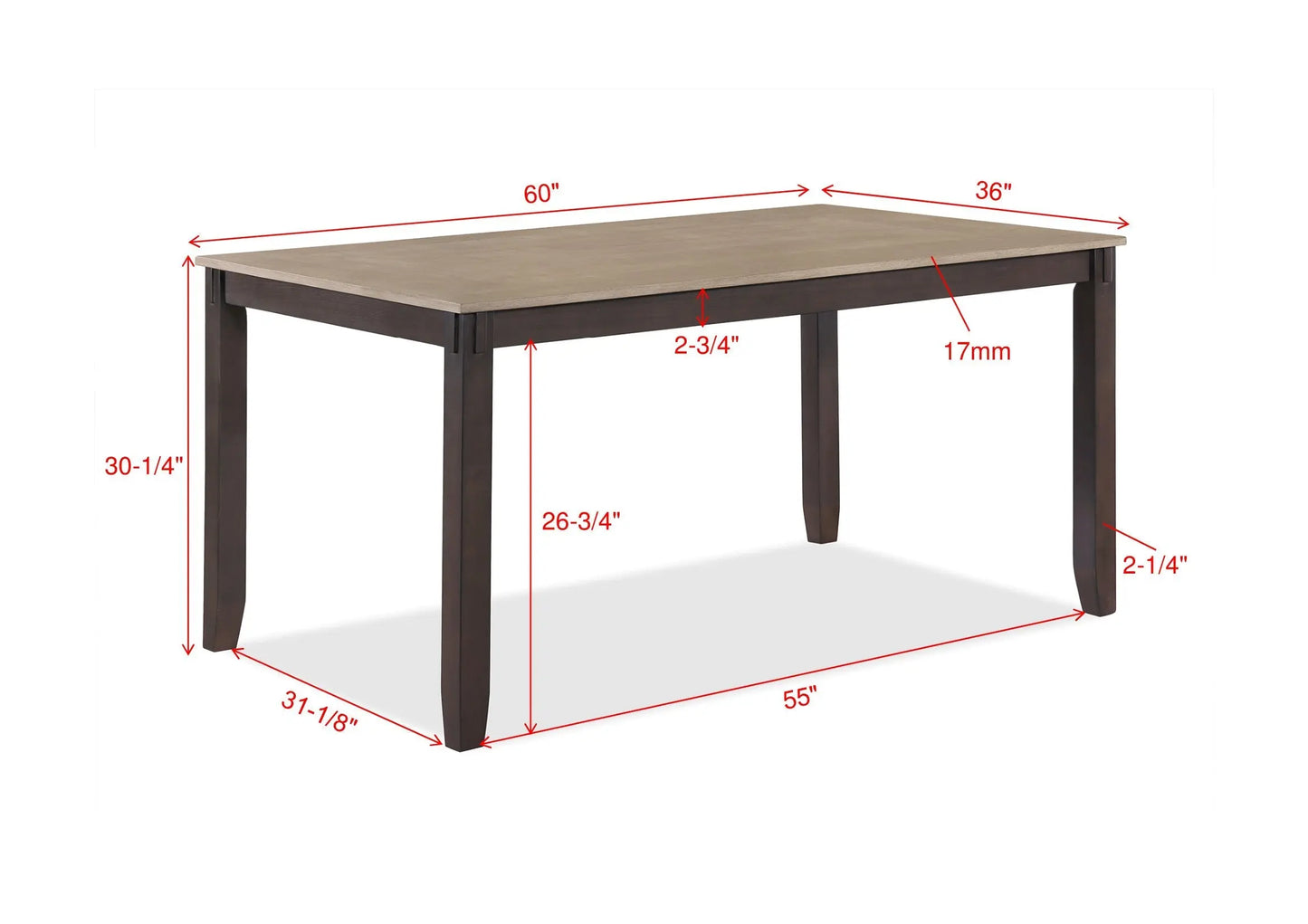 Branson Brown Dining Set Crown Mark