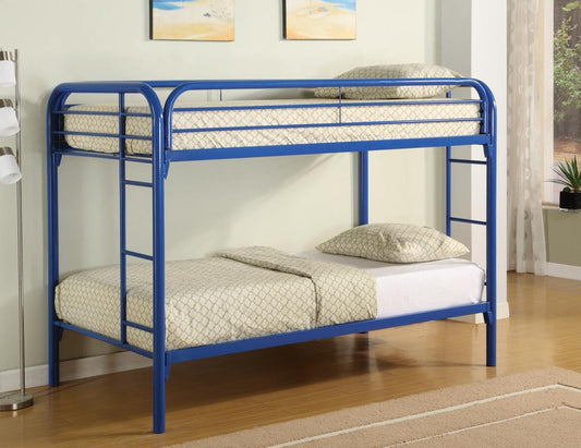 Morgan  Twin-over-Twin Blue Bunk Bed Coaster Z2 Premium