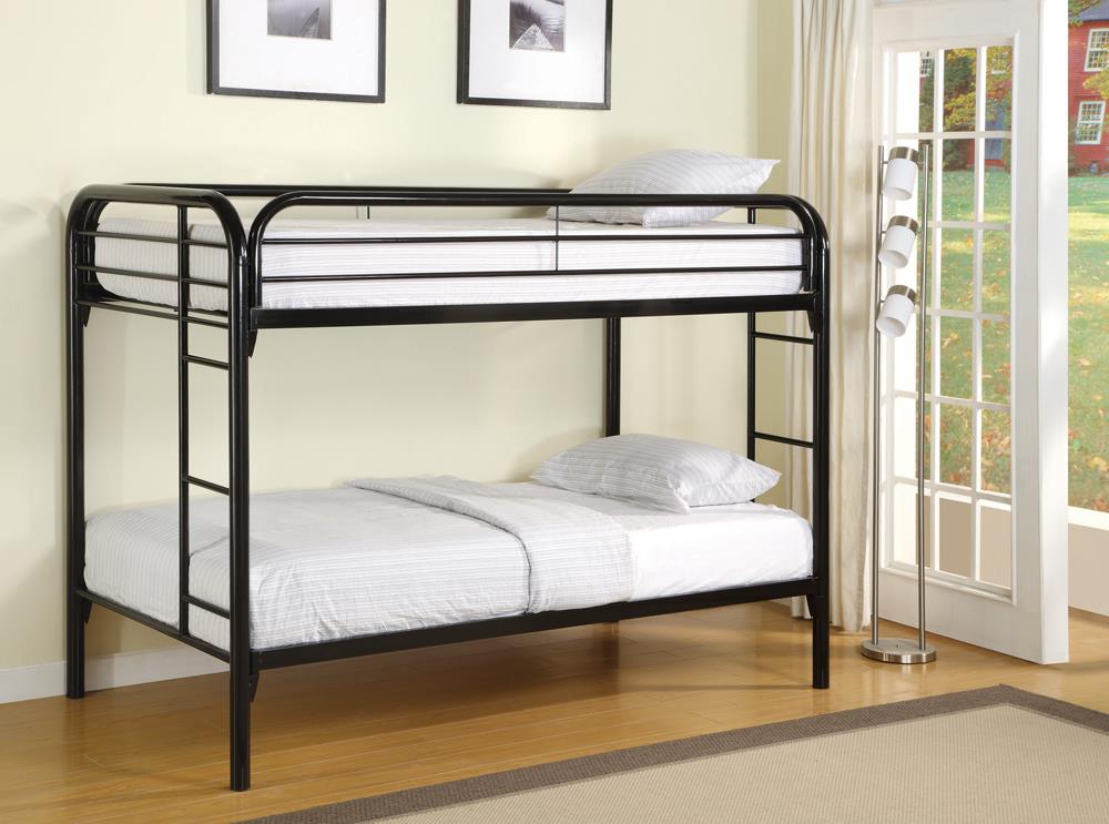 G2256 Contemporary Twin Black Metal Bunk Bed Coaster Z2 Premium