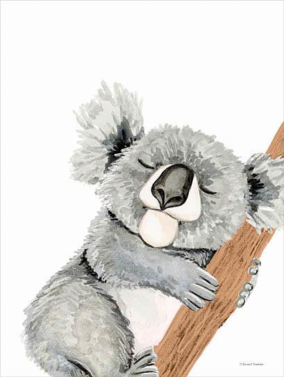 Cuddles The Koala By Rachel Nieman - Dark Gray Classy Art