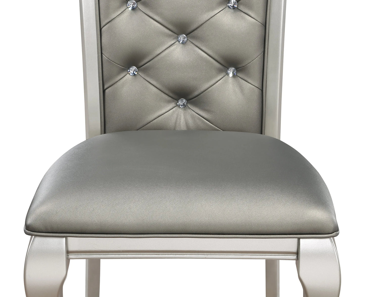 Caldwell Silver Champagne Dining Chair, Set of 2 Crown Mark