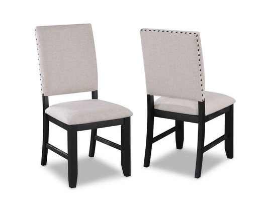 Regent Charcoal Black Dining Chair, Set of 2 Crown Mark