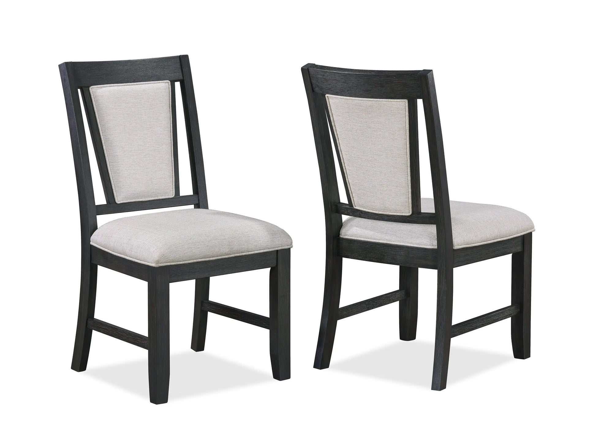 Stevens Charcoal Black/Light Gray Dining Chair, Set of 2 Crown Mark