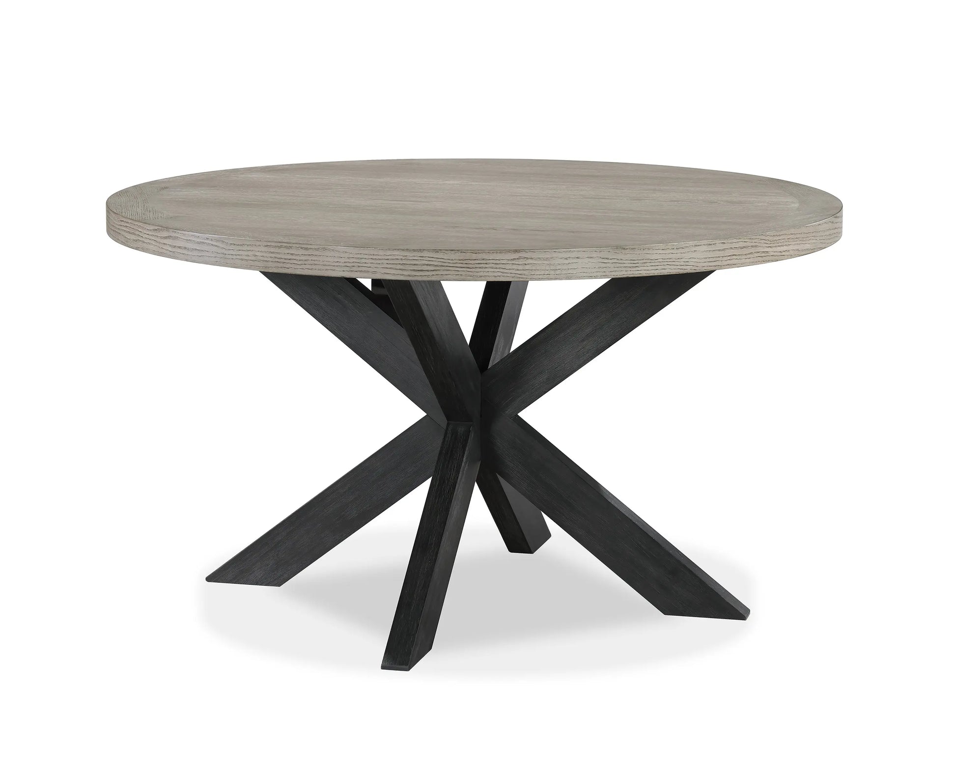 Stevens Charcoal Black/Light Gray Round Dining Set Crown Mark