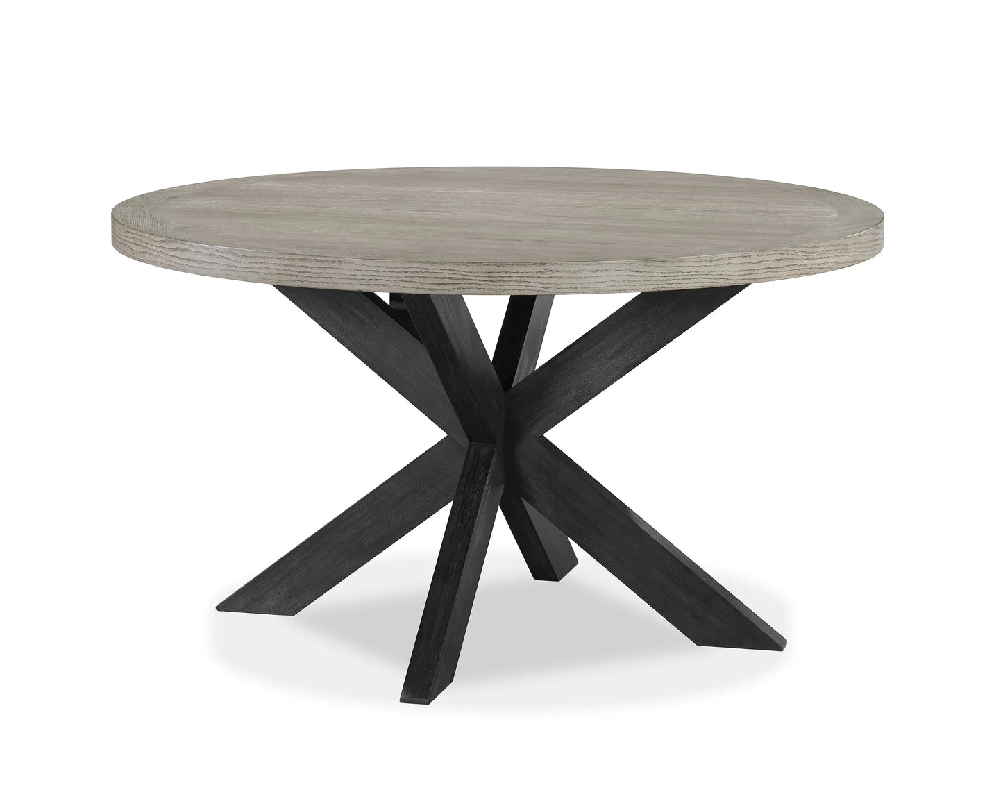 Stevens Charcoal Black/Light Brown Dining Table Crown Mark