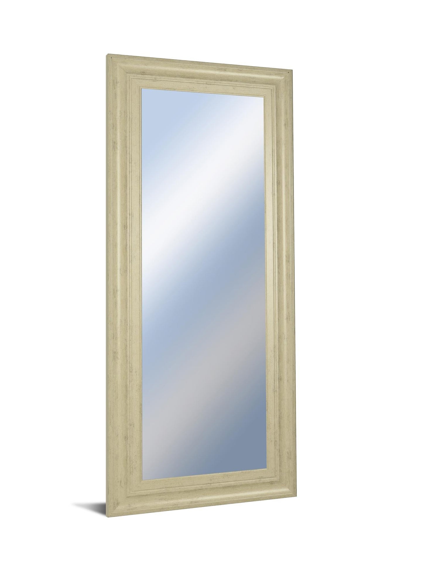 18x42 Decorative Framed Wall Mirror By Classy Art Promotional Mirror Frame #41 - Beige Classy Art