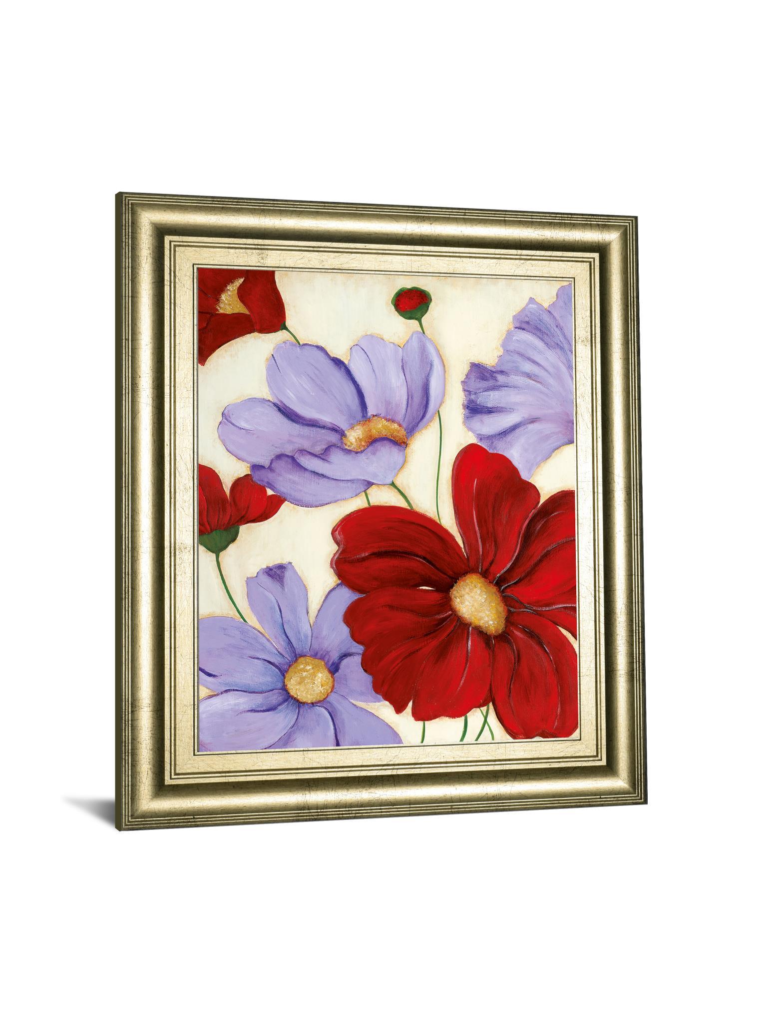 Lavender And Red Il By Tava Studios - Framed Print Wall Art - Red Classy Art