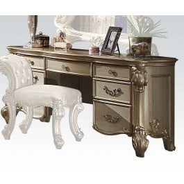 Acme Vendome Vanity Desk in Gold Patina 23007 ACME East