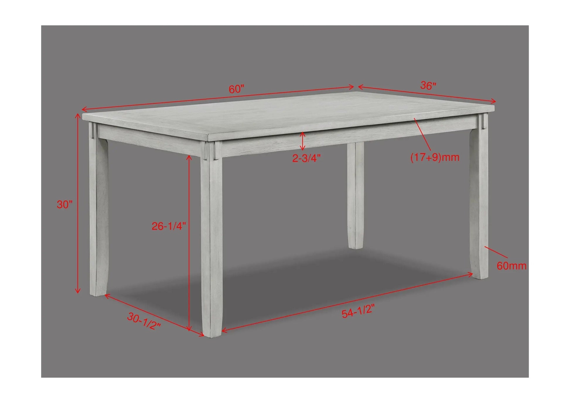 Clara Driftwood Dining Set Crown Mark