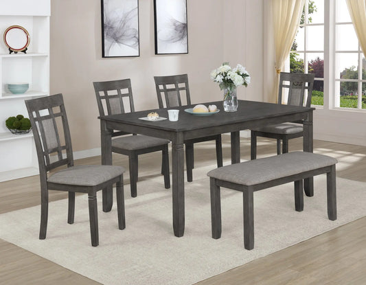 Paige Gray 6-Piece Dining Set Crown Mark