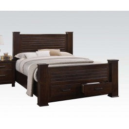 Acme Panang Queen Bed w/ Storage in Mahogany 23370Q ACME East