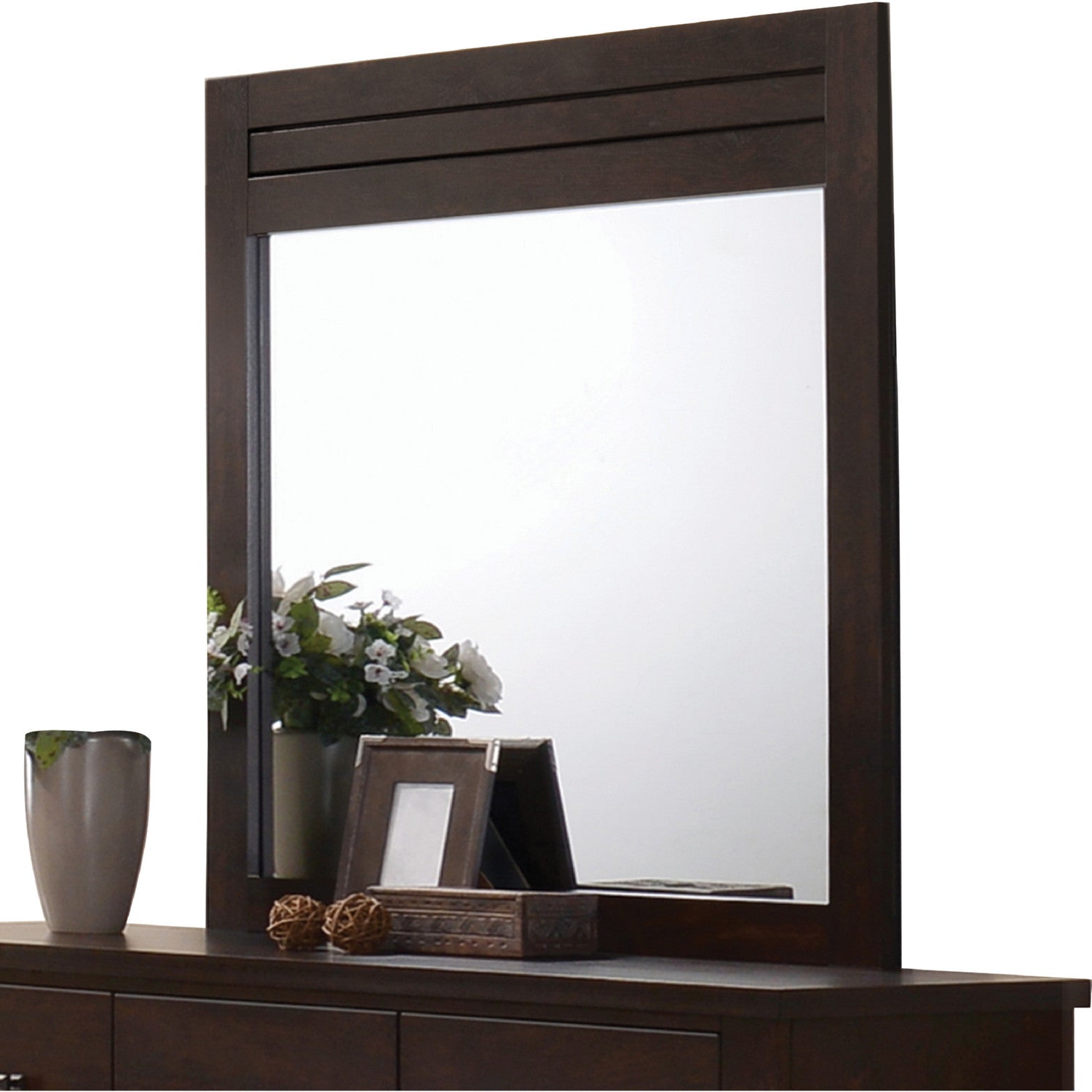 Acme Panang Mirror in Mahogany 23374 ACME East