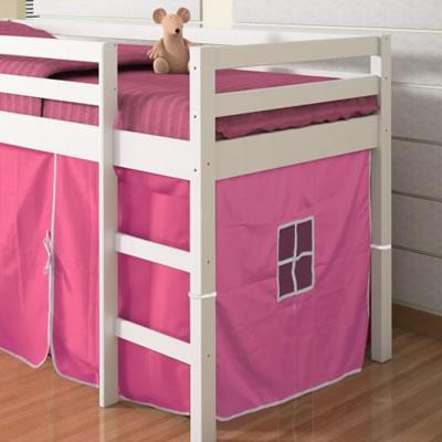 Donco Trading Company Kids Beds Loft Bed 750TW Twin Tent Loft Bed W/Slide (P) Donco Trading Company