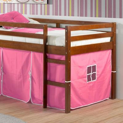 Donco Trading Company Kids Beds Loft Bed 750TE Twin Tent Loft Bed W/Slide (P) Donco Trading Company